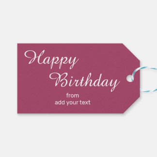 Etiqueta Para Presente Dusky Pink Birthday Gift Tags