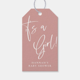 Etiqueta Para Presente Dusty Pink/ Rosa Bohemian Chá de fraldas É uma men