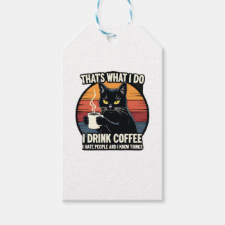 Etiqueta Para Presente É Isso Que Eu Faço Eu Bebo Café Eu Odeio Pessoas E