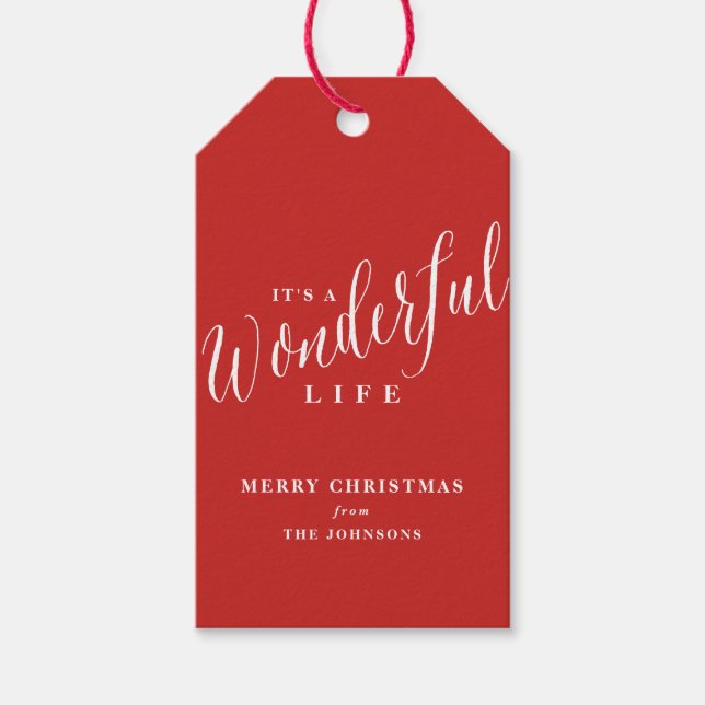 Etiqueta Para Presente É um costume de vida maravilhoso (Frente)