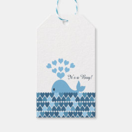 Etiqueta Para Presente É um menino Baleia-Coca-Foca