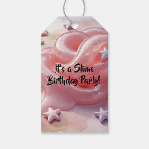 Etiqueta Para Presente É uma Festa de Aniversário de Slime para Meninas O