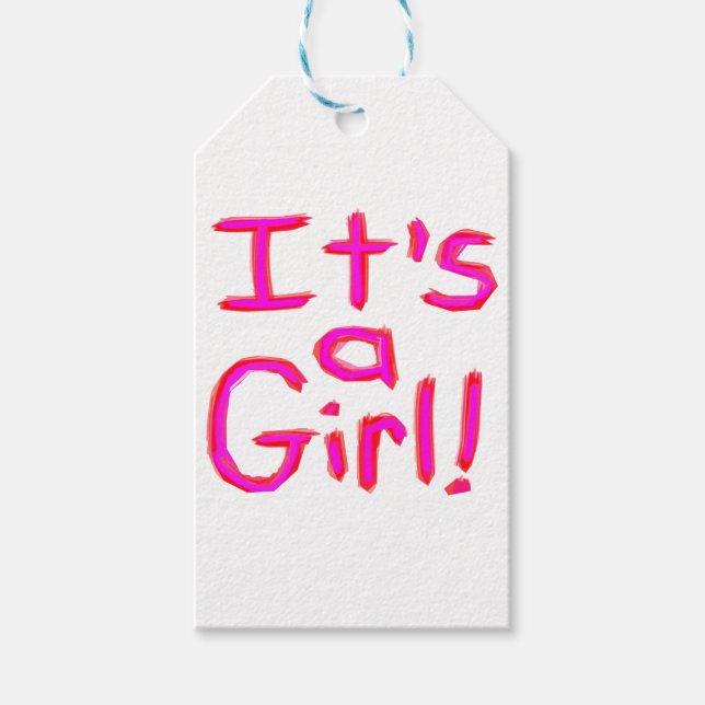 Etiqueta Para Presente É uma garota! (Frente)