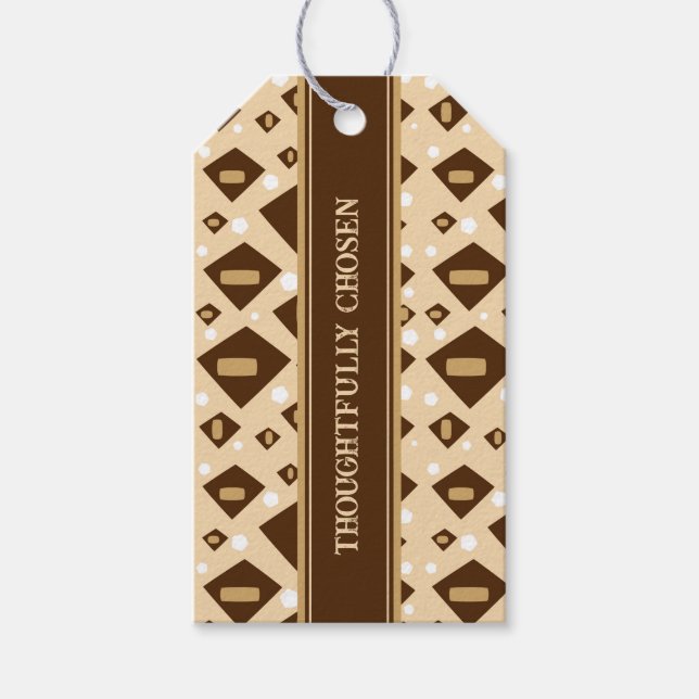 Etiqueta Para Presente Earthtone Geometry (Frente)