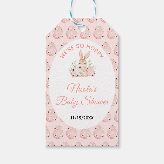Etiqueta Para Presente Easter Bunny Baby Shower (Frente)