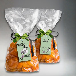 Etiqueta Para Presente Easter Gift Tag Retro Flower Power Bunny