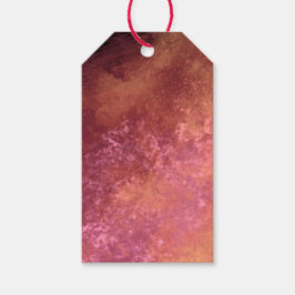 Etiqueta Para Presente Efeito de Nuvem Rosa e Âmbar