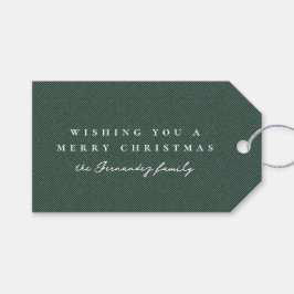 Etiqueta Para Presente Efeito de tweet Natal verde personalizado