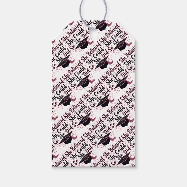 Etiqueta Para Presente Ela Acreditava Que Podia. (Frente)