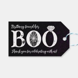 Etiqueta Para Presente Ela Encontrou O Chá de panela Do Dia das Bruxas Ne