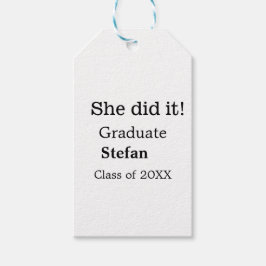 Etiqueta Para Presente Ela fez isso formando adicionar a classe de nome d