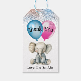 Etiqueta Para Presente Ele ou Ela Festa de Revelação de Gênero Obrigado E