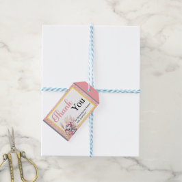 Etiqueta Para Presente Elefante Rosa Doce - Sorrisos de Amendoim