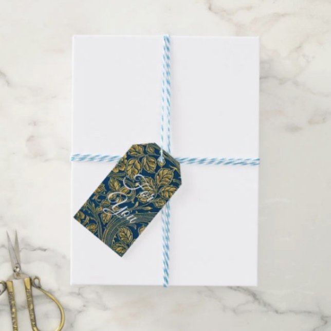 Etiqueta Para Presente Elegância Flor de Ouro (Criador carregado)