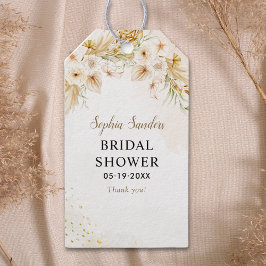Etiqueta Para Presente Elegant Boho Bridal Shower with yellow flowers
