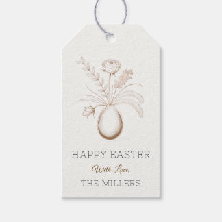 Etiqueta Para Presente Elegant Botanical Easter Personalized Gift Tag