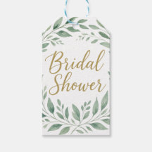 Elegant Greenery Watercolor  Boho Bridal Shower