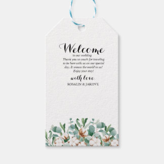 Etiqueta Para Presente Elegant Greenery Wedding Welcome Gift Tags