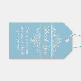 Etiqueta Para Presente Elegant Light Blue Quinceañera Butterfly Birthday