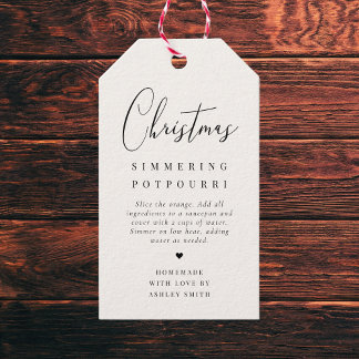 Etiqueta Para Presente Elegant Minimalist Christmas Simmering Potpourri