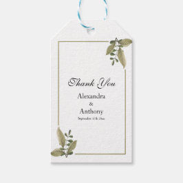 Etiqueta Para Presente Elegant Minimalist Greenery Wedding