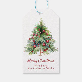 Etiqueta Para Presente Elegant Minimalist Pine Christmas 