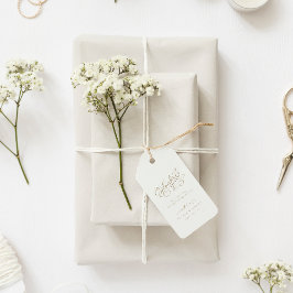 Etiqueta Para Presente Elegant Script Wedding Obrigado