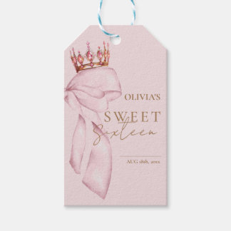 Etiqueta Para Presente Elegant Sweet Sixteen Birthday