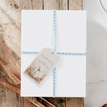 Elegant Watercolor White Pumpkin Thanksgiving