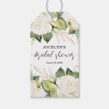 Elegant White Roses Bridal Shower