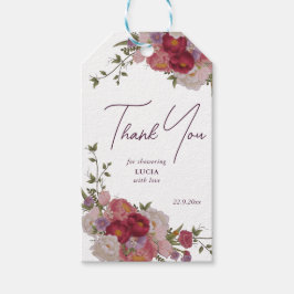 Etiqueta Para Presente Elegante Agradecimento de Churrasco de Noiva em Fl