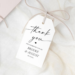Etiqueta Para Presente Elegante Agradecimento de Presente de Casamento em