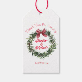 Etiqueta Para Presente elegante agradecimento decoração de natal com guir
