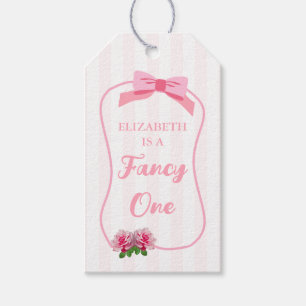 Etiqueta Para Presente Elegante Arco Floral 1º Aniversário