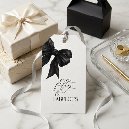 Etiqueta Para Presente Elegante Arco Preto Cinquenta e Fabuloso