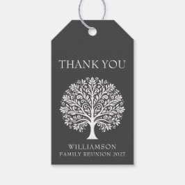 Etiqueta Para Presente Elegante Árvore Moderna Simples Reunião de Família