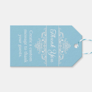 Etiqueta Para Presente Elegante Azul Claro Quinceañera Borboleta Aniversá