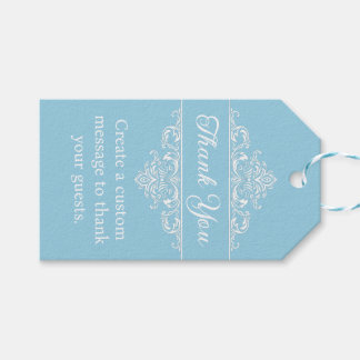 Etiqueta Para Presente Elegante Azul Claro Quinceañera Borboleta Aniversá