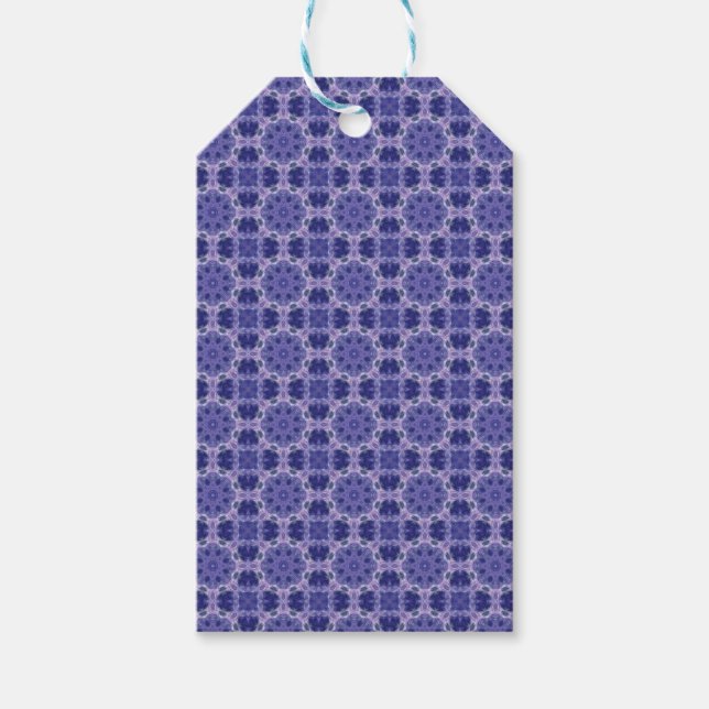 Etiqueta Para Presente Elegante Azul-Roxo (Frente)