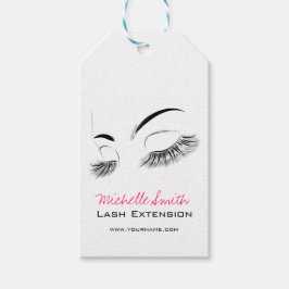 Etiqueta Para Presente Elegante Bar Lash de Desenho Elegante, preto e bra