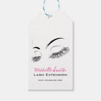 Etiqueta Para Presente Elegante Bar Lash de Desenho Elegante, preto e bra
