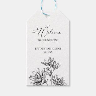 Etiqueta Para Presente Elegante Bem-Vindo Ao Nosso Favor De Casamento Fot