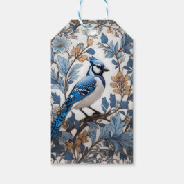 Etiqueta Para Presente Elegante Blue Jay William Morris Inspirou