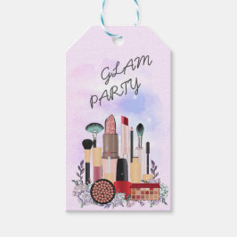 Etiqueta Para Presente Elegante Blush Girly Makeup Artist Glamor
