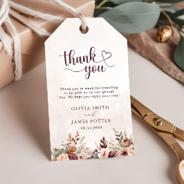 Etiqueta Para Presente Elegante Boho Floral Casamento Obrigado