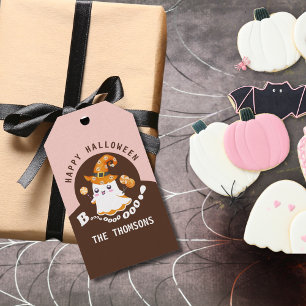 Etiqueta Para Presente Elegante Bonito Halloween Boo Ghost Bonito