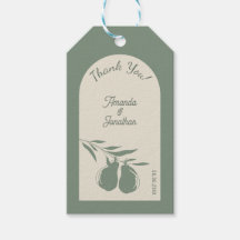 Elegante Casamento Verde Da Pera Obrigado