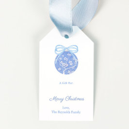 Etiqueta Para Presente Elegante Chinoiserie Bauble Personalizado Natal