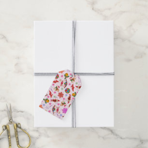 Etiqueta Para Presente Elegante Cristóvão Colorido de Aquarela Ditsy Holi