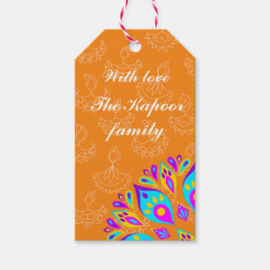 Etiqueta Para Presente Elegante Diwali